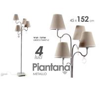 LAMPADA 4 LUCI CUORE PIANTANA DA TERRA PAVIMENTO METALLO TONDA CLASSICO h15245 [EEK: A+++]