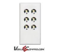 LAMPADA A 6 LED ALTA LUMINOSITA' FRUTTO DA INCASSO PER VIMAR PLANA BIANCO