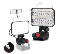 Lampada a batteria da 100 LED, compatibile con Makita 21 V, 40 W, senza fili, lampada da lavoro a LED, luce luminosa, portatile, per cantieri e cantieri