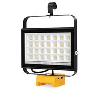 Lampada a Batteria, Lampada da Lavoro a LED con 2 Ricarica USB e Testa Girevole a 140° per Cantieri, Garage, Campeggio, Emergenze (senza batteria) (100w Lampada LED pour Dewalt)