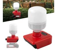 Lampada a Batteria per Batteria Einhell 18V, Afenau 12W Luce da Lavoro con lampadine E27 Regolabili 350-1300LM, Lampada da Cantiere per Batteria 18V