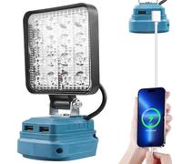 Lampada a batteria per Makita 18 V, 18 W, 5400 lm, lampada da lavoro a LED, multifunzione, portatile, per cantieri, Makita, 18 V, torcia per campeggio, riparazioni auto, emergenza