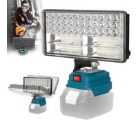 Lampada a Batteria per Makita 18V, 100W 8000LM Faro da lavoro a LED, Faretto LED Portatile da 8 Pollici con 2 Porte di Ricarica USB per Riparazione Auto, Emergenza, Campeggio (Senza Batteria)