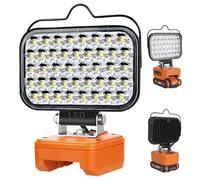 Lampada a batteria per Worx 20 V, 4 pin, 126 W, 5800 lm, lampada da lavoro a LED, senza fili, con USB e tipo C e protezione a bassa tensione, per giardini, cortili, garage (senza batteria)