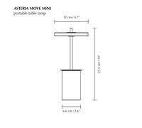 Lampada a batteria UMAGE Asteria MOVE MINI, grigio marmo/ottone IP44 UMAGE