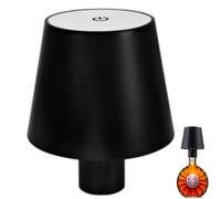 Lampada a bottiglia senza fili, luce a bottiglia di vino senza fili 3 colori lampada da tavolo dimmerabile lampada da tavolo ricaricabile touch per camera da letto, ristorante, bar (Nero)