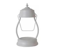 Lampada a cera fusa Iron Art, scaldacandele portatile con base in metallo for yoga, ingresso e zone notte(Wit)