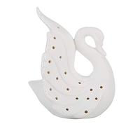 Lampada a cigno in ceramica bella delicata luce decorativa a LED per libreria camera da letto con batteria (modello XS30103-1)