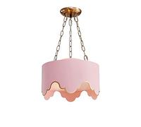 Lampada a ciondolo a 3 lampade per bambini, luci sospese con lampada in ferro battuto per il corpo del corpo acrilico, lampade nordici semplici csuspension per ragazza principessa, camera da letto