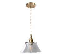 Lampada a Ciondolo in Vetro Vintage Industriale Light Light Nordic Brass Lamp Hanging Lampada Kitchen Isola Lulpaccio Montato Lampaggio lampadario a Base di Cina