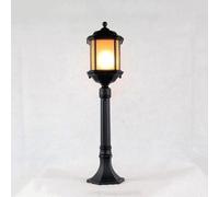 Lampada a Colonna Classica Tradition E27 Victoria,Da da Giardino per Esterni, Lanterna Moderna in Vetro,Da da Terra Antiruggine e Impermeabile, Lampistradale in Mete Vetro in Stile Moderno per Porta D