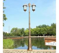 Lampada a colonna in vetro europeo impermeabile per esterni vittoriana Antiruggine da giardino e illuminazione stradale 320 cm lampada pilastro bronzo per case tradizionali