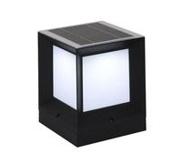 Lampada a Colonna Minimalista, Nera, Moderna, Unica, alimentata a energia Solare, Lanterna Solare da Prato, Faro a Colonna Quadrata per Regolare la Luce Calda/Fredda per Patio, Veranda, Cortile,