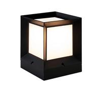 Lampada a Colonna Minimalista, Nera, Moderna, Unica, alimentata a energia Solare, Lanterna Solare da Prato, Faro a Colonna Quadrata per Regolare la Luce Calda/Fredda per Patio, Veranda, Cortile,
