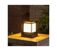 Lampada a colonna solare a LED con faro a energia solare da 10 cm