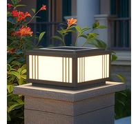 Lampada A Colonna Solare Per Esterni Impermeabile Con Pannelli Vetro Lampade Colonna Luci LED Recinzioni Ponti Moli Cassette Postali Esterne Illuminazione Paesaggistica Per Esterni Patio Vialetti