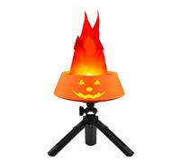 Lampada a fiamma di zucca, realistica Flickering Light, portatile batteria operata Design, Halloween Party Decor, Fake Pumpkins Fire Lantern for Yard Night Club Garden Home Use Festivals