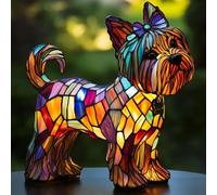 Lampada A Forma Di Boxer, Yorkshire Terrier, Luce Notturna Da Tavolo In Resina Colorata, Luce Notturna Artistica Con Serie Di Cani, Regalo Divertente Per Gli Amanti Dei Cani(Yorkshire Terrier Lamp)