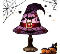 Lampada a forma di cappello da strega, a forma di cappello da mago, per un'atmosfera di Halloween, lampada da scrivania creativa con bagliore decorativo, lanterna a tema per tavolo da pranzo, balcone