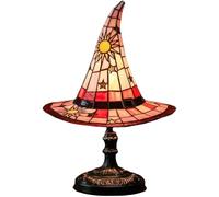 Lampada a forma di cappello da strega, paralume in resina con cappello da mago di Halloween, lampade gotiche divertenti e spettrali, decorazione mistica per Halloween, cappelli di Halloween