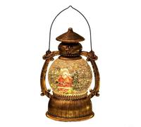 Lampada a forma di carillon di Natale con figura di cavallo e scena innevata, design retrò che riproduce musica classica per le vacanze per accoglienti serate invernali (albero vecchio)