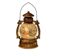 Lampada a forma di carillon natalizia con incantevole scena di neve e cartone animato di cavallo, luce notturna in stile retrò che gioca a classici delle vacanze (albero vecchio)