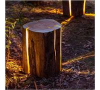 Lampada a forma di ceppo d'albero artificiale, illuminazione creativa per paesaggio, parco, giardino, cortile, sentiero, prato (dimensione: grande)