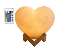 Lampada a forma di cuore a 16 colori, lampada LED d'atmosfera, lanterna luminosa con supporto e telecomando, illuminazione LED ricaricabile tramite USB, per San, asilo, soggiorno
