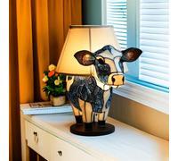 Lampada A Forma Di Mucca, Lampada Da Tavolo Animale Cow Decor Bella Lampada Da Tavolo Della Mucca Di Fattoria Lampada Da Comodino USB Piccola Lampada Da Comodino Per La Camera Da Letto Soggiorno Casa