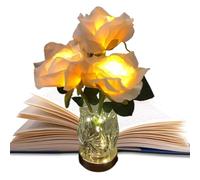 Lampada a forma di , regolabile, romantica, centrotavola da tavolo, a fiori artificiali, per comodino, camera da , cameretta dei bambini, soggiorno, sala da pranzo, compleanno, festa