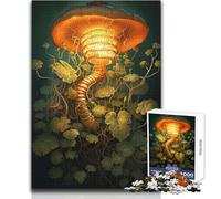 Lampada a forma di scheletro a fungo, puzzle da 1000 pezzi per adolescenti, gioco di sviluppo del pensiero logico, ottimo regalo per momenti significativi, dimensioni 38x52cm