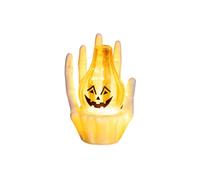Lampada a forma di scheletro incandescente con luce a LED per Halloween, decorazione realistica, per interni ed esterni, accessorio per feste di Halloween