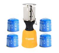 Lampada A Gas Coque ABS VITO 1000W + 4 Cartucce Di Gas