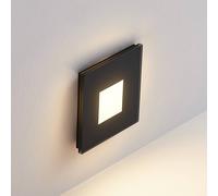 Lampada a incasso a luci LED Molto Luce Wall R68 Glass SQ, nera, CCT Molto Luce