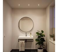 Lampada a incasso Paulmann NOVA nera 9 cm orientabile 827 dimmerabile, Paulmann
