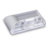 Lampada a infrarossi per buco della serratura della porta, con sensore automatico di movimento, 4 LED PIR per porta d'ingresso, da attaccare ovunque con rubinetto, colore: argento