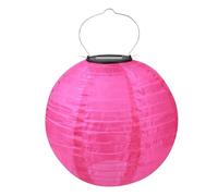 Lampada a lanterna cinese da 30,5 cm, lanterna da appendere in nylon, sfere a LED ad energia solare, impermeabile per feste all'aperto, sante solari da appendere per esterni/interni (A)