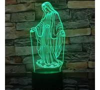 Lampada a LED 3D Beata Madre Madonna delle Grazie Luci notturne USB Lampada da tavolo a LED Lampada per la casa 3D Arts 7 colori che cambiano i regali di arredamento per la camera da letto