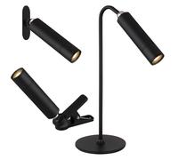 Lampada a LED a morsetto lampada da tavolo ricaricabile lampada da tavolo dimmerabile lampada da parete torcia, con cavo di ricarica, 1W 10lm bianco caldo, LxLxH 26x12,4x33,5 cm