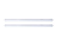 Lampada a LED a prova di umidità lampada bianca da officina industriale IP65, plastica, 1x LED 48W 5760lm 4000K bianco neutro, LxLxH 150x6,5x5,8 cm, set di 2