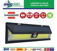 Lampada A Led Da Parete A Batteria IP65 Con Pannello Solare Brennenstuhl