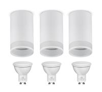 Lampada a LED da soffitto + lampadine in alluminio, bianca, 40W, luce calda