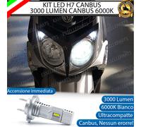 LAMPADA A LED H7 6000K 3000 LUMEN CANBUS SYM HD2 ANABBAGLIANTE LUCE BIANCA