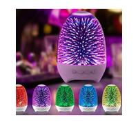 LAMPADA A LED LUCE NOTTE 3D CASSA BLUETOOTH INTEGRATA EFFETTO FUOCHI ARTIFICIO