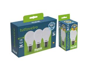 LAMPADA A LED MOD. 'GOCCIA' TUTTOVETRO BEGHELLI 8W - E27 - 1040Lm - 6500K - C...