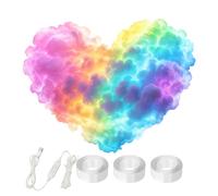 Lampada a LED Nuvole | Set di luci USB 3D Thunder Clouds | Luce d'atmosfera di sincronizzazione musicale per camera da letto, soggiorno, ufficio | Illuminazione decorativa per nuvole di tempesta fai