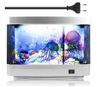 Lampada a LED per acquario, luce notturna, lampada d'atmosfera per acquario, lampada per pesci tropicali, lampada a simulazione con spina europea, acquario di pesce per soggiorno, desktop, camera da