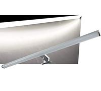 Lampada a LED per specchio del bagno, 78 cm, 15 Watt, 1200 Lumen, IP44, 78 cm, per montaggio a parete e a incasso, per armadio, effetto alluminio, bianco neutro