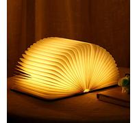 Lampada a LED, pieghevole, lampada da libro, luce illuminazione d'atmosfera, ricaricabile tramite USB, bianca calda, notturna, comodino per bambini, fidanzata, regalo la casa
