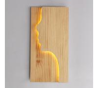 Lampada a LED Rettangolare in Legno per Camera da Letto, Illuminazione Decorativa per Interni a Striscia Lunga Regolabile in 3 Colori, lampade da Parete in Legno per corridoio del Soggiorno